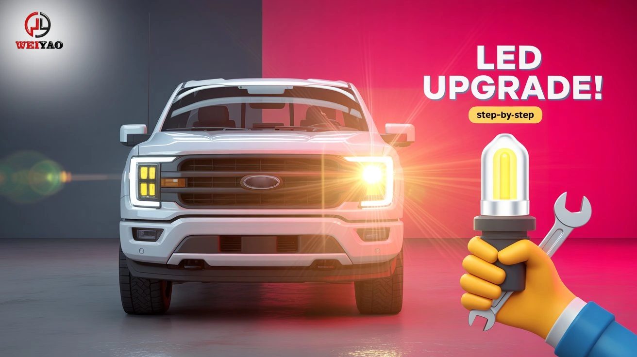 دليل خطوة بخطوة لاستبدال المصابيح الأمامية للشاحنات مع LED