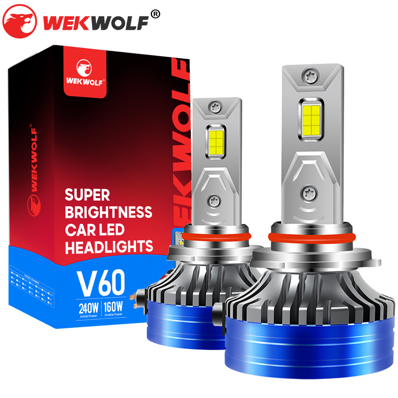 Wholesale High Lumen 24000lm 6000k Bood White LED مصابيح الأمامية للسيارة V60 9005/HB3