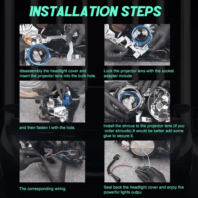 كيفية تثبيت المصابيح الأمامية LED