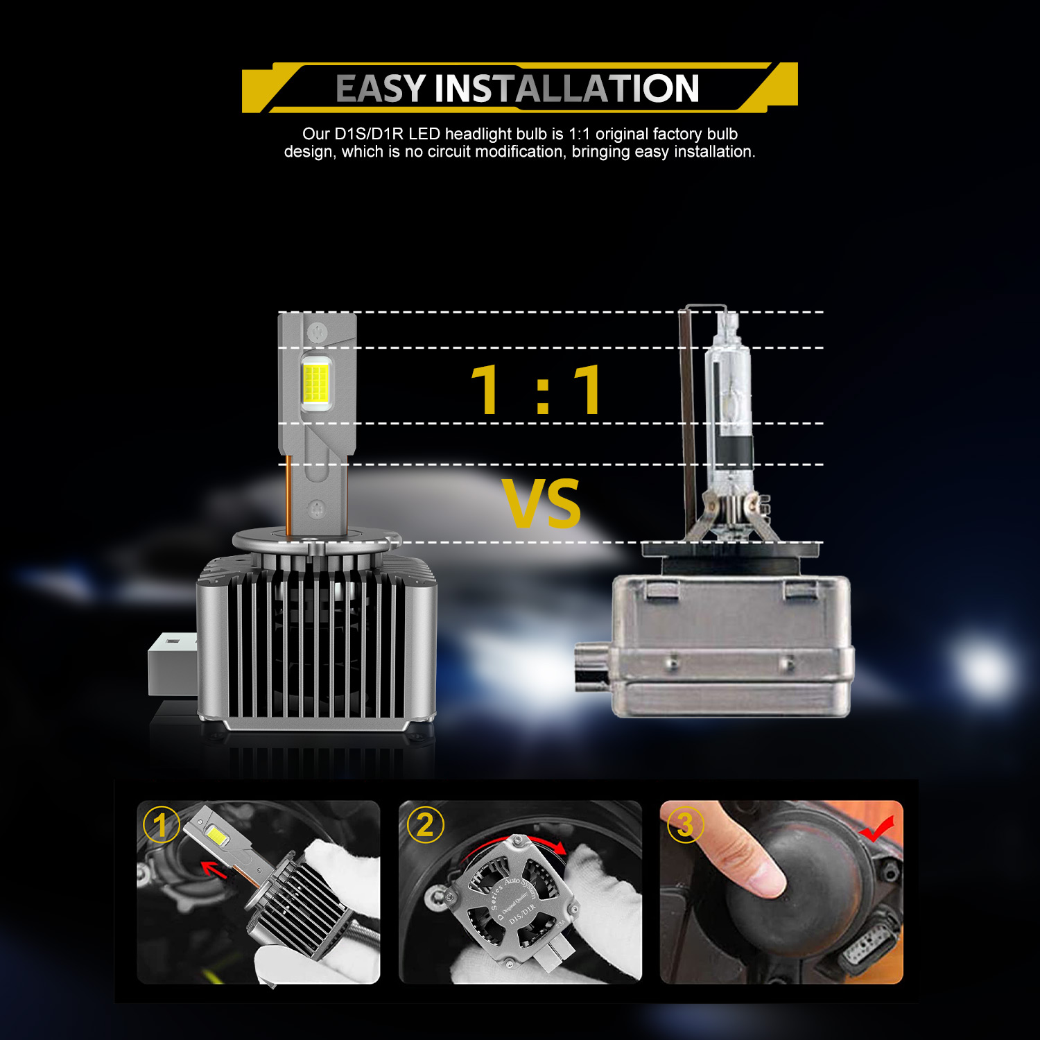 لمبة LED للتركيب السهل