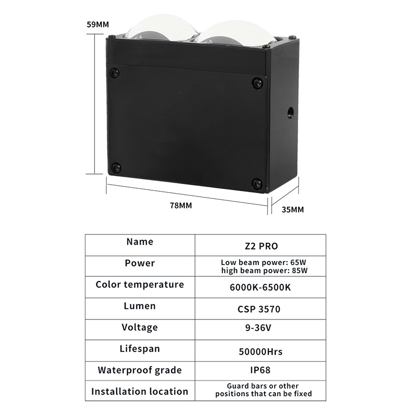 أضواء السيارة Led أضواء مصبغة عدسة مع DRL ومروحة القيادة الضباب ضوء أضواء مساعدة خارجية لشاحنة مركبة على الطرق الوعرة