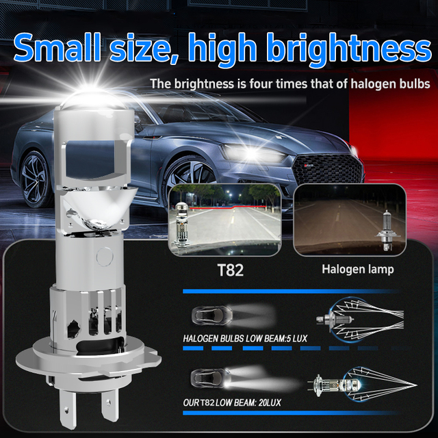 سلسلة T82 | 48W 6000LM MINI Projector Car LED LED LED LED