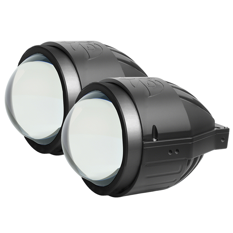 مخصص 3 بوصة أبيض مصباح أصفر مختلط ثلاثي الألوان عالية الحزمة LED LED LENS LINS