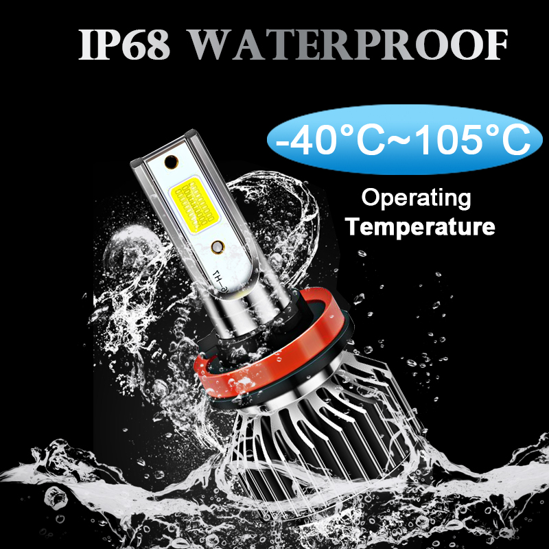 رخيصة الثمن سيارة أدى المصابيح الأمامية لمبة السوبر مشرق 4800LM البسيطة LED ضوء المصابيح الأمامية للسيارات
