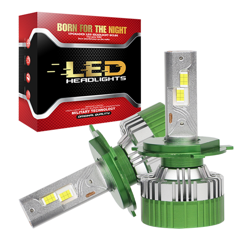 تخصيص السوبر مشرق 260 واط 26000LM 4575 رقائق 12 فولت-24 فولت ثلاثة أنبوب النحاس LED المصابيح الأمامية للسيارات والشاحنات