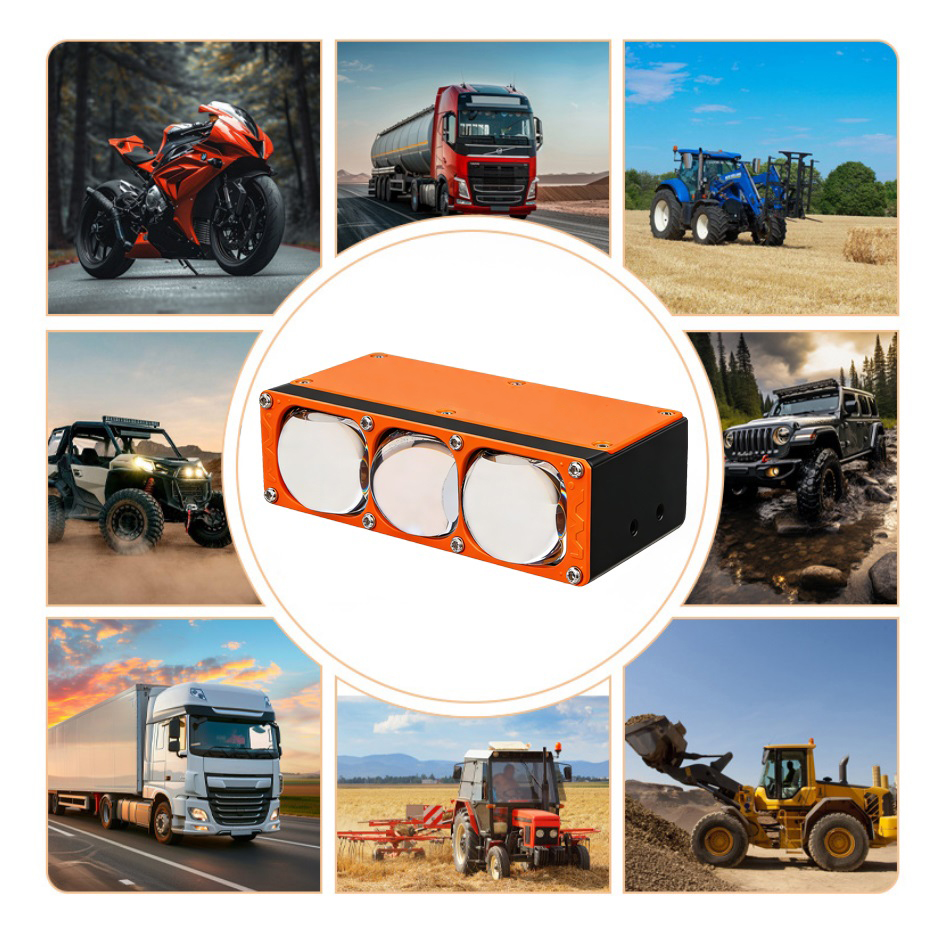 85W 3 عدسة Bi Led Projector Car Grille Lights High Low Beam Double Fan Cooling Front Grille Lights أضواء مساعدة لشاحنة الطرق الوعرة سيارات الدفع الرباعي