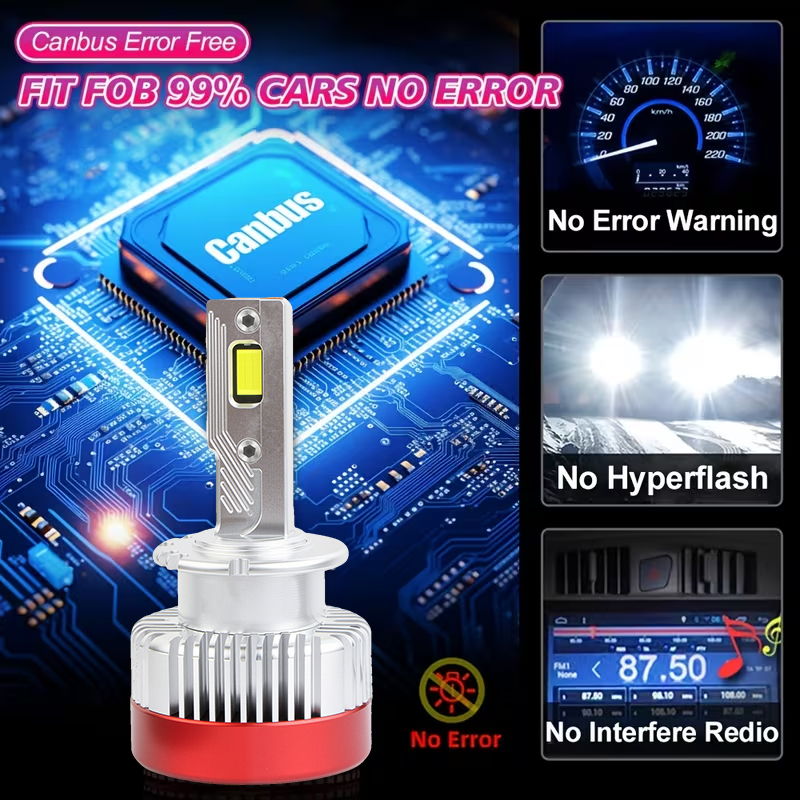 سلسلة د | ثلاثة أنابيب النحاس سيارة LED المصابيح الأمامية Canbus D سلسلة 180W 18000LM LED المصباح لمبة استبدال HID زينون D1S D2S D3S D4S تحويل عدة