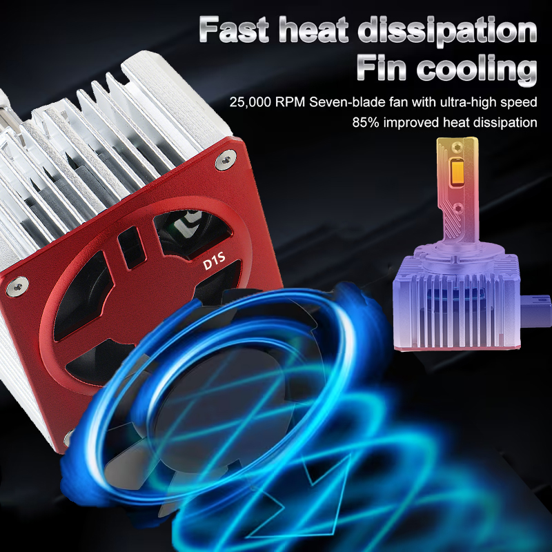 ثلاثة أنابيب نحاسية D1S/D2S/D3S/D4S/D8S مصابيح ليد لمصابيح السيارة الأمامية 18 واط 18000LM 6000K 1:1 حجم التوصيل والتشغيل لاستبدال HID زينون