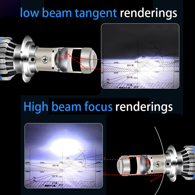 مخصصة سوبر مشرق 8400LM المصباح LED مع عدسة جهاز عرض صغير