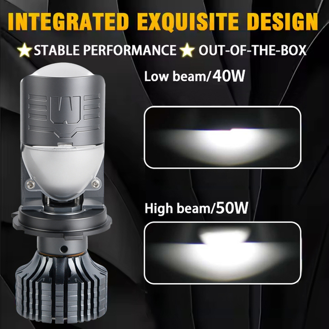 مقاومة للماء 80W/100W LED LED مع عدسة MINI JOUNDOR H4 