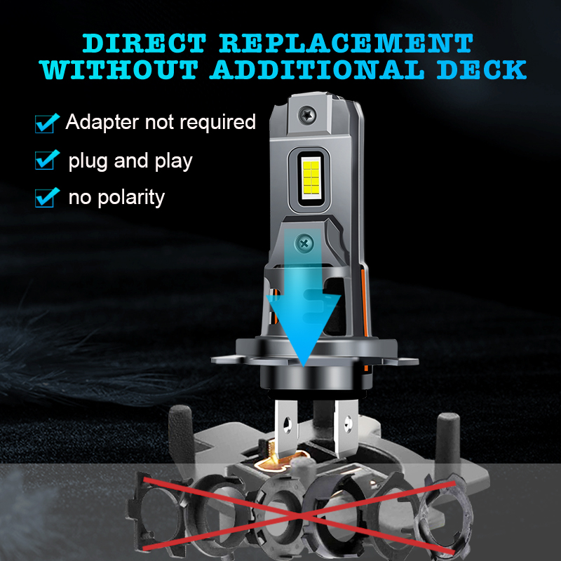 OEM / ODM 1: 1 حجم صغير التوصيل والتشغيل 6500K مصابيح LED لاسلكية بيضاء رائعة للسيارة