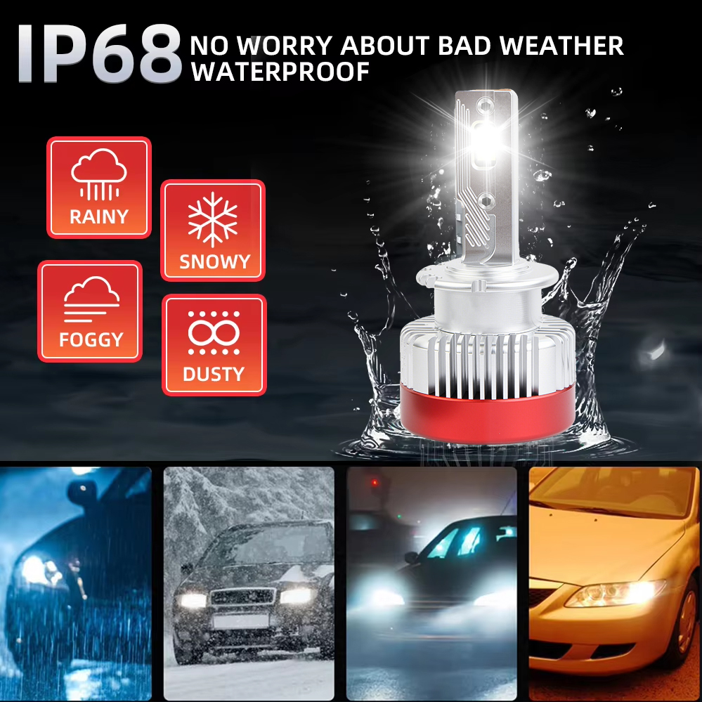 سلسلة د | ثلاثة أنابيب النحاس سيارة LED المصابيح الأمامية Canbus D سلسلة 180W 18000LM LED المصباح لمبة استبدال HID زينون D1S D2S D3S D4S تحويل عدة