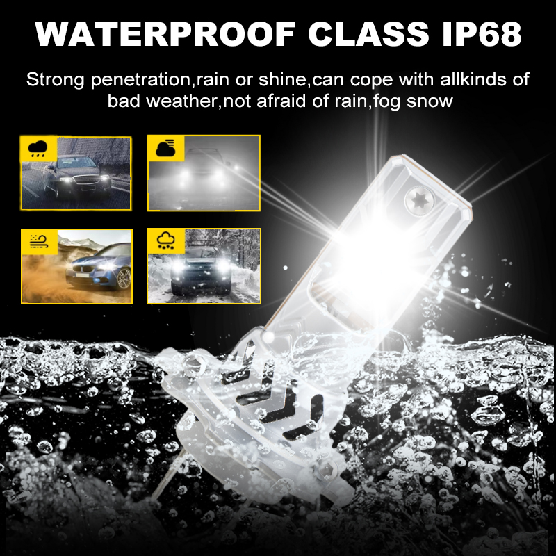 الكل في واحد 1:1 حجم التوصيل والتشغيل مصباح السيارة الأمامي مع مروحة CANBUS 12V H7 H11 9005 9006 سيارة LED لمبات استبدال