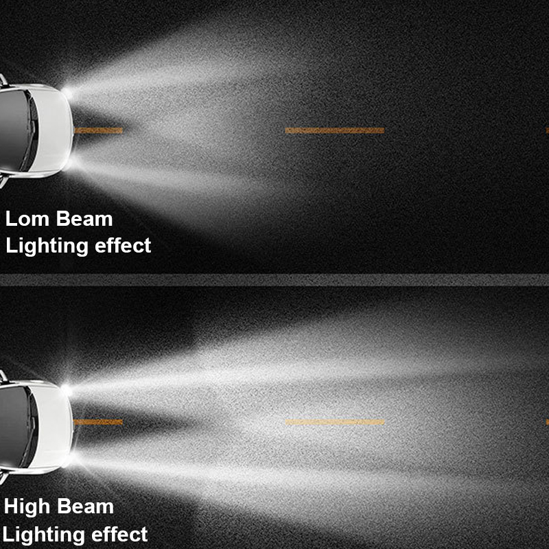 رخيصة الثمن سيارة أدى المصابيح الأمامية لمبة السوبر مشرق 4800LM البسيطة LED ضوء المصابيح الأمامية للسيارات