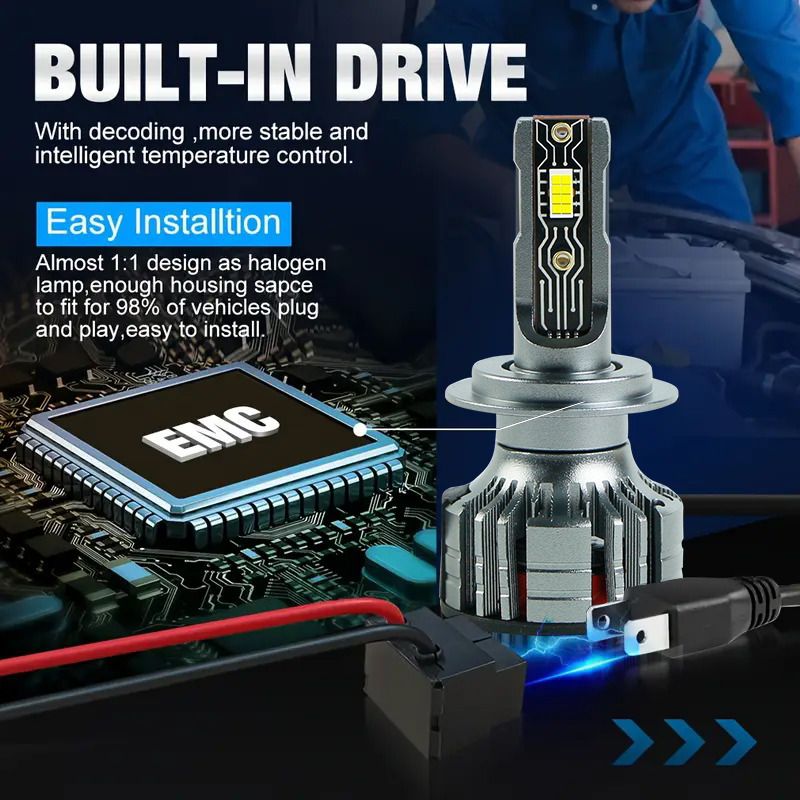 سلسلة A8 | سعر المصنع السوبر مشرق 60W 6000LM الخطي سائق 12V السيارات بقيادة المصابيح الأمامية