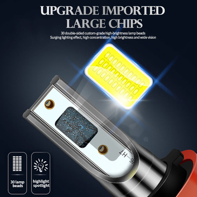 رخيصة الثمن سيارة أدى المصابيح الأمامية لمبة السوبر مشرق 4800LM البسيطة LED ضوء المصابيح الأمامية للسيارات