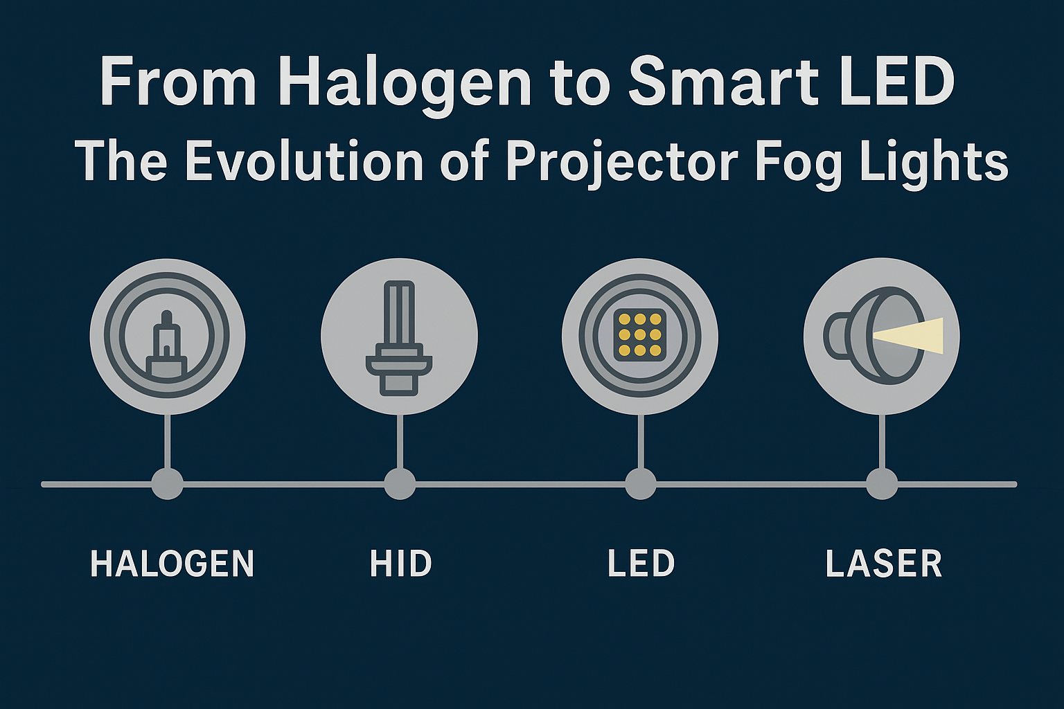 تطور مصابيح الضباب لجهاز العرض: من الهالوجين إلى تقنية LED الذكية