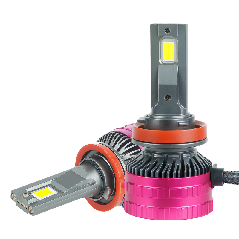 OEM / ODM أنبوب النحاس المزدوج السوبر مشرق 13000LM 120W ثلاثي درجة حرارة اللون السيارات بقيادة المصابيح الأمامية