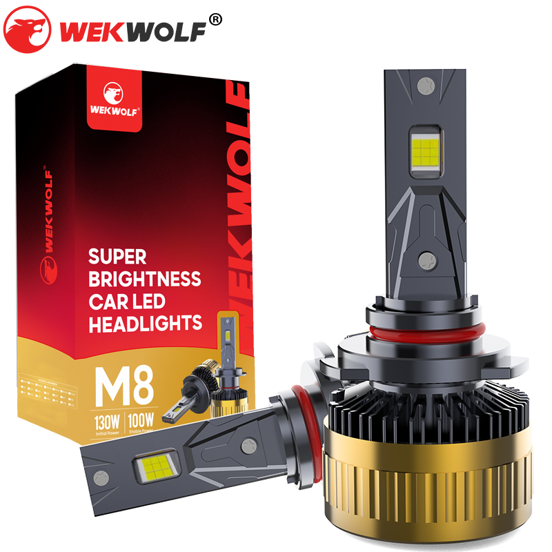 لمبة الضوء البديلة 130W 13000LM مصابيح المصابيح الأمامية LED 9012 HIR2