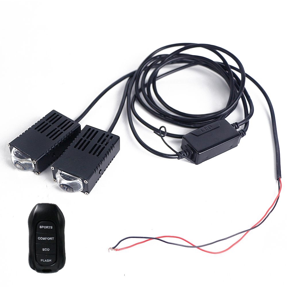 12V Super Bright Grille Spothance مع جهاز التحكم عن بعد 65W أبيض وصفر LED مصابيح الشبكة الأضواء الليزر