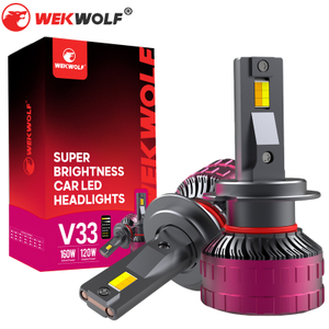 V33 سلسلة | 120W 13000LM 8000K 6000K 3000K TRI-COLOR LED المصابيح الأمامية للسيارة