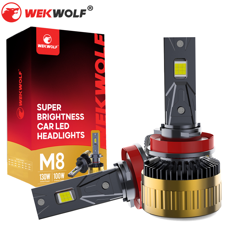 H11 H9 H8 مصابيح المصابيح الأمامية LED مع Canbus Error Free 130w 13000lm أكثر إشراقًا