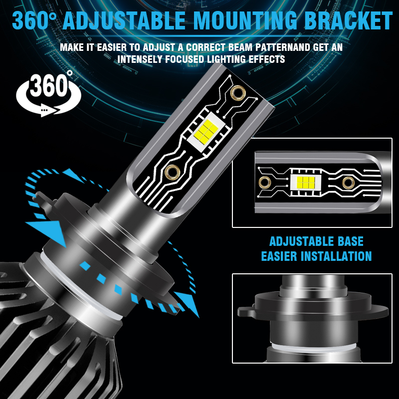 الجملة CSP 3570 رقائق 6000K 60W 6000LM السيارات المصابيح الأمامية LED