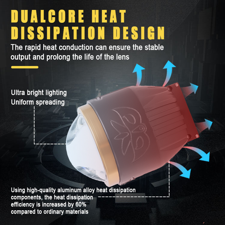 الجملة 3 بوصة ثلاثي الألوان المزدوج المباشر سيارة ثنائية جهاز عرض ليزر LED عدسة الضباب الخفيف 12 فولت 75 واط لتويوتا هوندا العالمي الضباب مصباح التحديثية