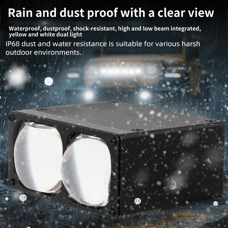 أضواء السيارة Led أضواء مصبغة عدسة مع DRL ومروحة القيادة الضباب ضوء أضواء مساعدة خارجية لشاحنة مركبة على الطرق الوعرة