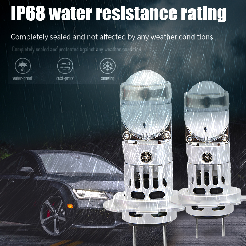 سلسلة T82 | 24 واط 3000LM التوصيل والتشغيل 1:! مصابيح أمامية LED لجهاز عرض H7 لاسلكي صغير الحجم للسيارة