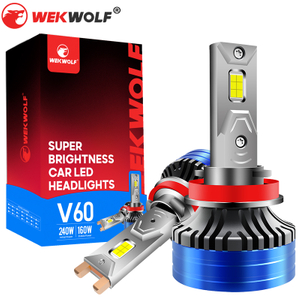 طاقة عالية 240 واط LED مصابيح المصباح الأمامي V60 H11