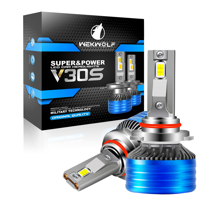 تخصيص أنبوب النحاس المزدوج 120W 13000LM 6500K بارد الأبيض 12V السيارات بقيادة المصابيح الأمامية