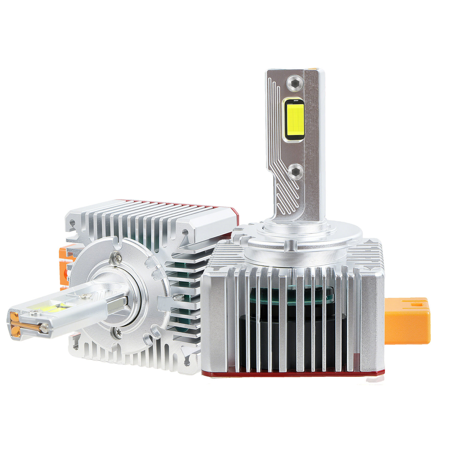 ثلاثة أنابيب نحاسية D1S/D2S/D3S/D4S/D8S مصابيح ليد لمصابيح السيارة الأمامية 18 واط 18000LM 6000K 1:1 حجم التوصيل والتشغيل لاستبدال HID زينون