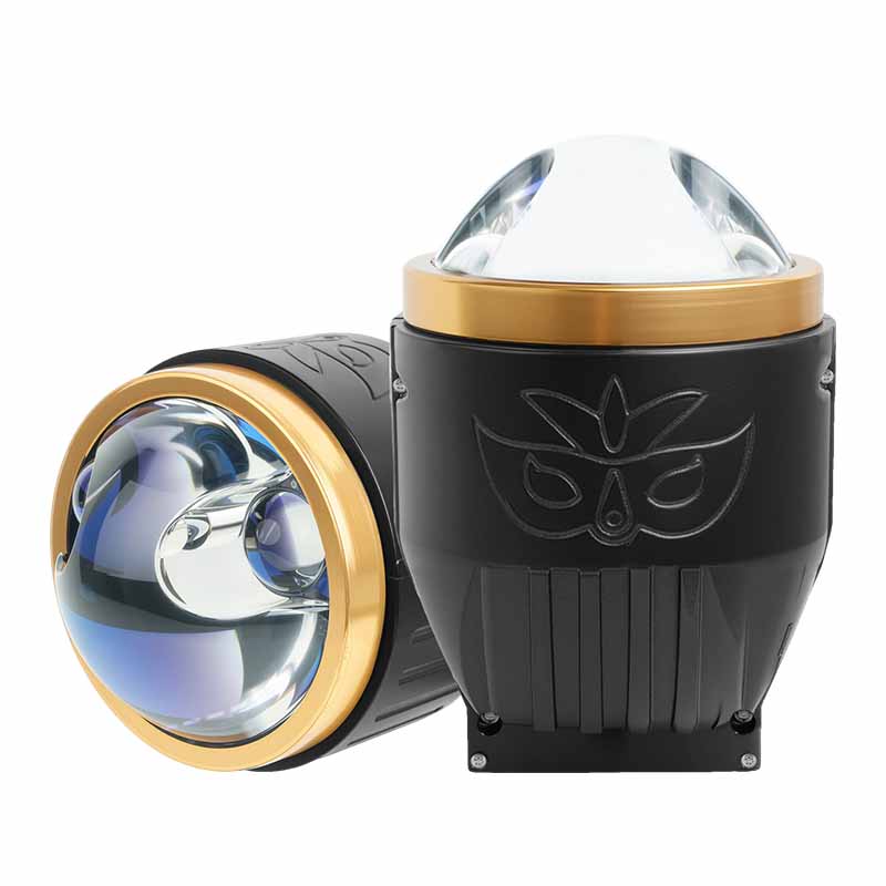 الجملة 3 بوصة ثلاثي الألوان المزدوج المباشر سيارة ثنائية جهاز عرض ليزر LED عدسة الضباب الخفيف 12 فولت 75 واط لتويوتا هوندا العالمي الضباب مصباح التحديثية