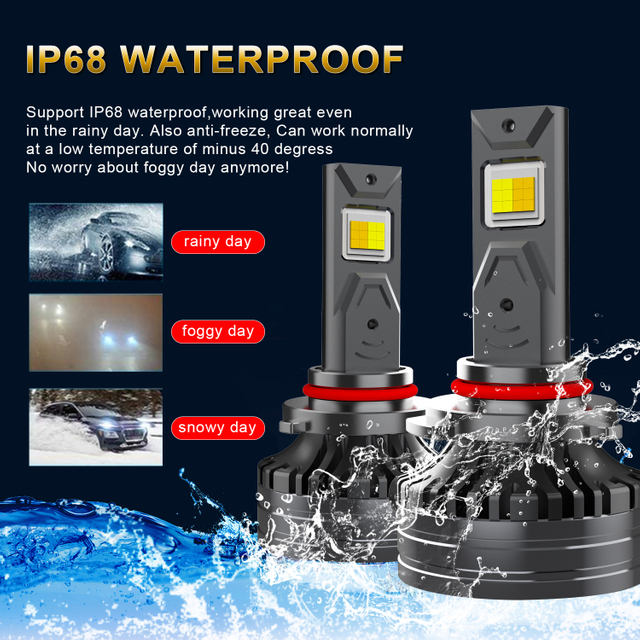 V60 سلسلة Tricolor | سوبر مشرق 220W 22000LM ملونة LED المصابيح الأمامية مصابيح الأمامية