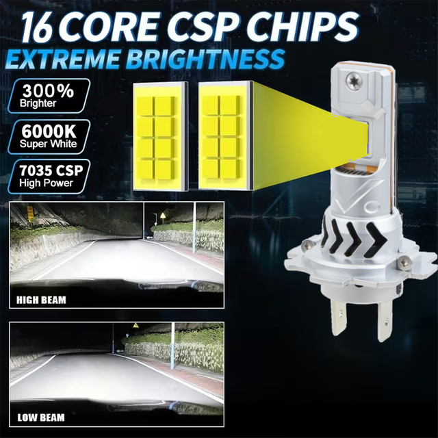 سلسلة V25SD | OEM ODM 1: 1 لمبة LED صغيرة الحجم التوصيل والتشغيل 56W 5600LM 6500K أبيض بارد الكل في واحد مصابيح LED للسيارة الأمامية